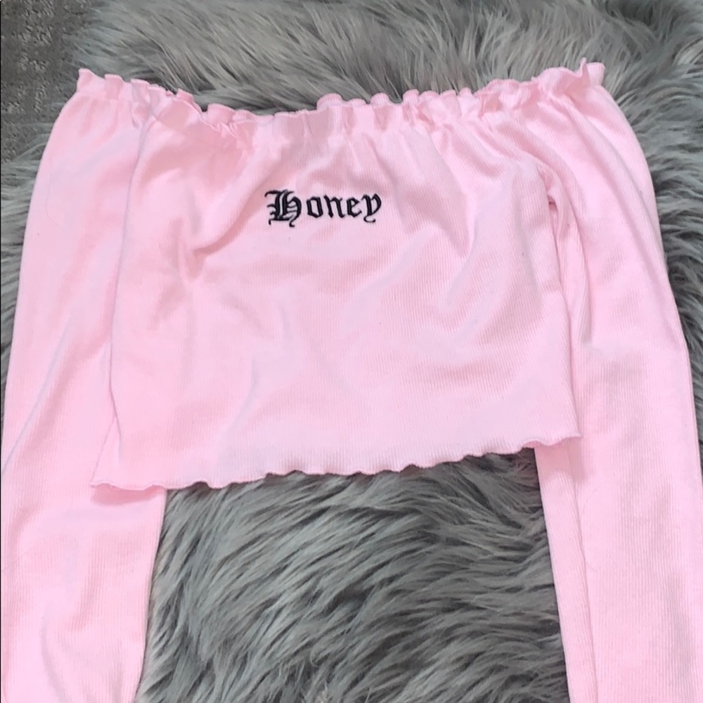 baby pink crop top